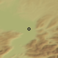 Shaded relief of the 51 km around Hard, drawn from the GMTED2010 grid