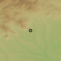 Shaded relief of the 51 km around Hartberg, drawn from the GMTED2010 grid