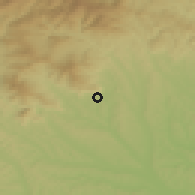 Shaded relief of the 51 km around Hartberg Umgebung, drawn from the GMTED2010 grid