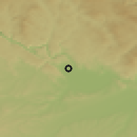 Shaded relief of the 50 km around Hartkirchen, drawn from the GMTED2010 grid
