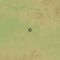 Shaded relief of the 50 km around Andorf, drawn from the GMTED2010 grid