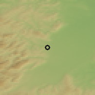 Shaded relief of the 50 km around Hirtenberg, drawn from the GMTED2010 grid