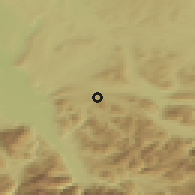 Shaded relief of the 50 km around Hof bei Salzburg, drawn from the GMTED2010 grid