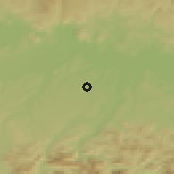 Shaded relief of the 50 km around Hofkirchen im Traunkreis, drawn from the GMTED2010 grid