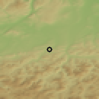 Shaded relief of the 50 km around Hofstetten-Grünau, drawn from the GMTED2010 grid