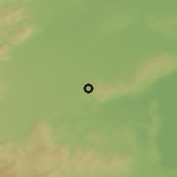 Shaded relief of the 50 km around Hornstein, drawn from the GMTED2010 grid