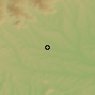 Shaded relief of the 51 km around Ilz, drawn from the GMTED2010 grid