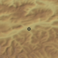 Shaded relief of the 51 km around Irdning, drawn from the GMTED2010 grid