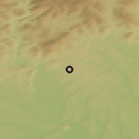 Shaded relief of the 51 km around Kainbach bei Graz, drawn from the GMTED2010 grid