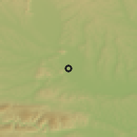 Shaded relief of the 51 km around Kaindorf an der Sulm, drawn from the GMTED2010 grid