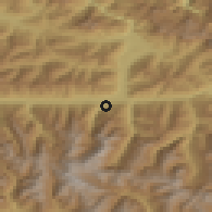 Shaded relief of the 51 km around Kaprun, drawn from the GMTED2010 grid