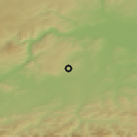 Shaded relief of the 50 km around Karlstetten, drawn from the GMTED2010 grid
