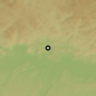 Shaded relief of the 50 km around Katsdorf, drawn from the GMTED2010 grid