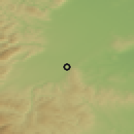 Shaded relief of the 50 km around Katzelsdorf, drawn from the GMTED2010 grid