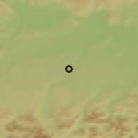 Shaded relief of the 50 km around Kematen an der Krems, drawn from the GMTED2010 grid