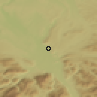 Shaded relief of the 50 km around Anthering, drawn from the GMTED2010 grid