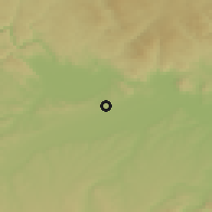 Shaded relief of the 50 km around Kirchberg-Thening, drawn from the GMTED2010 grid