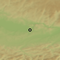 Shaded relief of the 50 km around Ardagger, drawn from the GMTED2010 grid