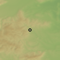 Shaded relief of the 51 km around Kobersdorf, drawn from the GMTED2010 grid