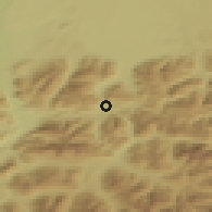 Shaded relief of the 51 km around Kössen, drawn from the GMTED2010 grid