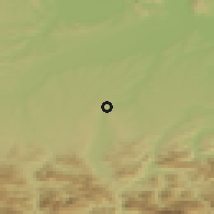 Shaded relief of the 50 km around Kremsmünster, drawn from the GMTED2010 grid