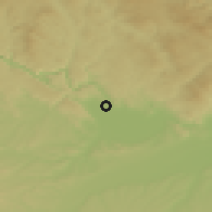 Shaded relief of the 50 km around Aschach an der Donau, drawn from the GMTED2010 grid