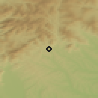 Shaded relief of the 51 km around Krottendorf, drawn from the GMTED2010 grid