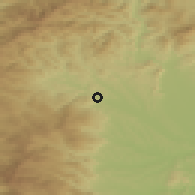 Shaded relief of the 51 km around Krottendorf-Gaisfeld, drawn from the GMTED2010 grid