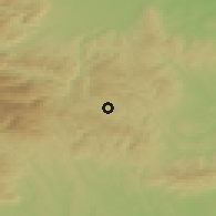 Shaded relief of the 51 km around Krumbach, drawn from the GMTED2010 grid
