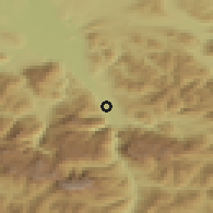 Shaded relief of the 51 km around Kuchl, drawn from the GMTED2010 grid
