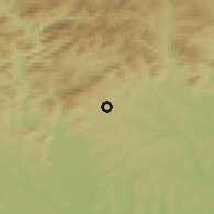 Shaded relief of the 51 km around Kumberg, drawn from the GMTED2010 grid