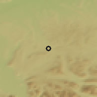 Shaded relief of the 50 km around Lengau, drawn from the GMTED2010 grid