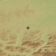 Shaded relief of the 50 km around Lenzing, drawn from the GMTED2010 grid