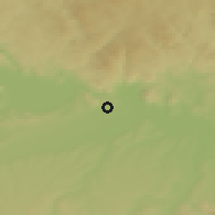 Shaded relief of the 50 km around Leonding, drawn from the GMTED2010 grid