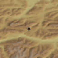 Shaded relief of the 51 km around Leutasch, drawn from the GMTED2010 grid