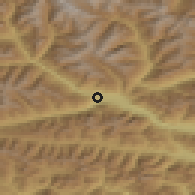 Shaded relief of the 51 km around Lienz, drawn from the GMTED2010 grid