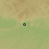 Shaded relief of the 50 km around Linz, drawn from the GMTED2010 grid