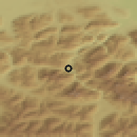 Shaded relief of the 51 km around Lofer, drawn from the GMTED2010 grid