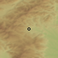 Shaded relief of the 51 km around Maria Lankowitz, drawn from the GMTED2010 grid