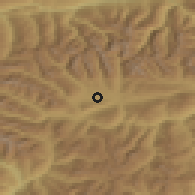 Shaded relief of the 51 km around Mariapfarr, drawn from the GMTED2010 grid
