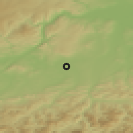 Shaded relief of the 50 km around Markersdorf-Haindorf, drawn from the GMTED2010 grid