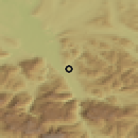 Shaded relief of the 50 km around Adnet, drawn from the GMTED2010 grid