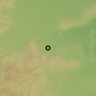 Shaded relief of the 50 km around Mattersburg, drawn from the GMTED2010 grid
