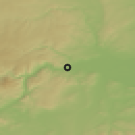 Shaded relief of the 50 km around Mautern an der Donau, drawn from the GMTED2010 grid