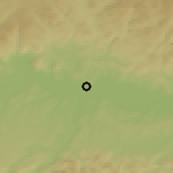 Shaded relief of the 50 km around Mauthausen, drawn from the GMTED2010 grid