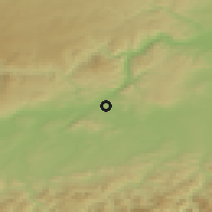 Shaded relief of the 50 km around Melk, drawn from the GMTED2010 grid