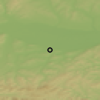 Shaded relief of the 50 km around Michelhausen, drawn from the GMTED2010 grid