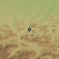 Shaded relief of the 50 km around Molln, drawn from the GMTED2010 grid