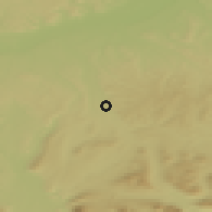 Shaded relief of the 50 km around Munderfing, drawn from the GMTED2010 grid
