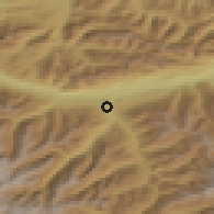 Shaded relief of the 51 km around Mutters, drawn from the GMTED2010 grid